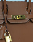 Hermès Birkin 30 aus Epsom Leder mit Gelbgoldenen Beschlägen in Gold