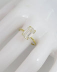 Ring mit 3,06ct F-vs1 Diamant in 585/14K Gelbgold Lab. Grown IGI