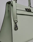 Hermès Kelly 28 Sellier aus Epsom Leder mit Palladium Beschlägen in Vert Fizz