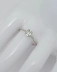 Ring Solitärring mit 0,18ct TW-si Diamant in 750/18K Weißgold Gr. 54