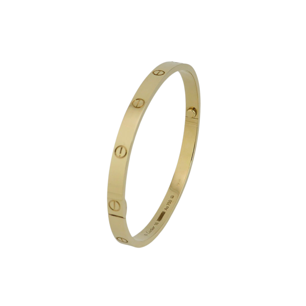 Cartier Love Armreif mittleres Modell in 750/18K Gelbgold Gr. 18 mit Box