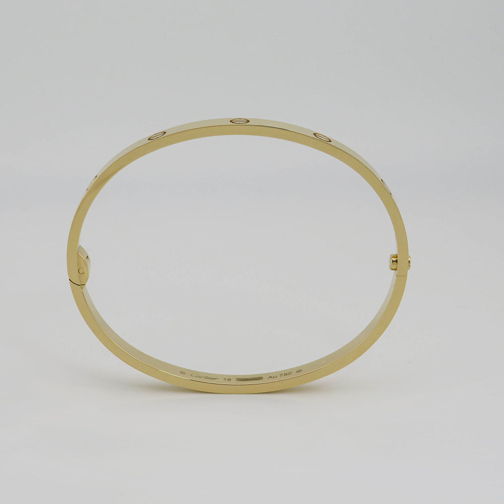 Cartier Love Armreif mittleres Modell in 750/18K Gelbgold Gr. 18 mit Box