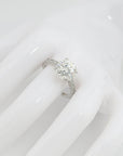 Solitär Ring mit 3,54ct I-si2 + 0,32ct Brillant in 750/18K Weißgold Gr. 56 / DPL
