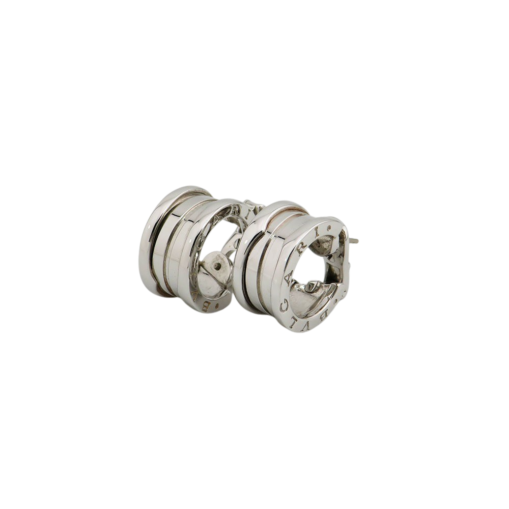 Bvlgari B.zero1, 3-Band Ohrringe Creolen in 750/18K Weißgold
