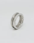Bvlgari B.zero1, 2-Band-Ring in 750/18K Weißgold Gr. 59 mit Box
