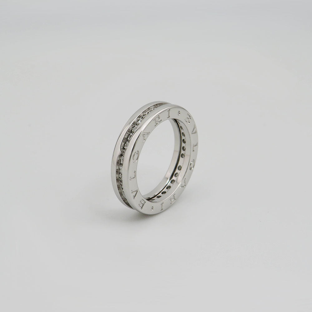 Bvlgari B.zero1 1-Band-Ring mit 0,48ct Diamant in 750/18K Weißgold Gr. 54