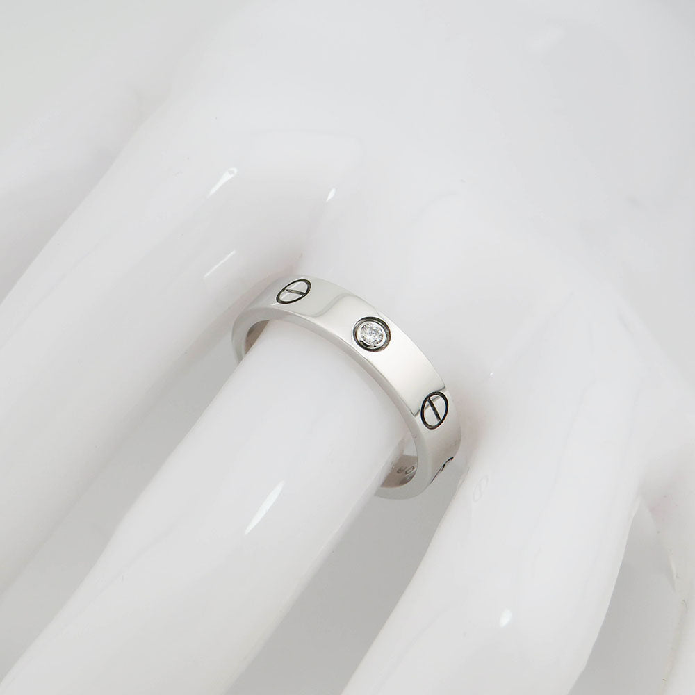 Cartier Love Ring, kleines Modell mit einem Diamanten in 750/18K Weißgold Gr. 53