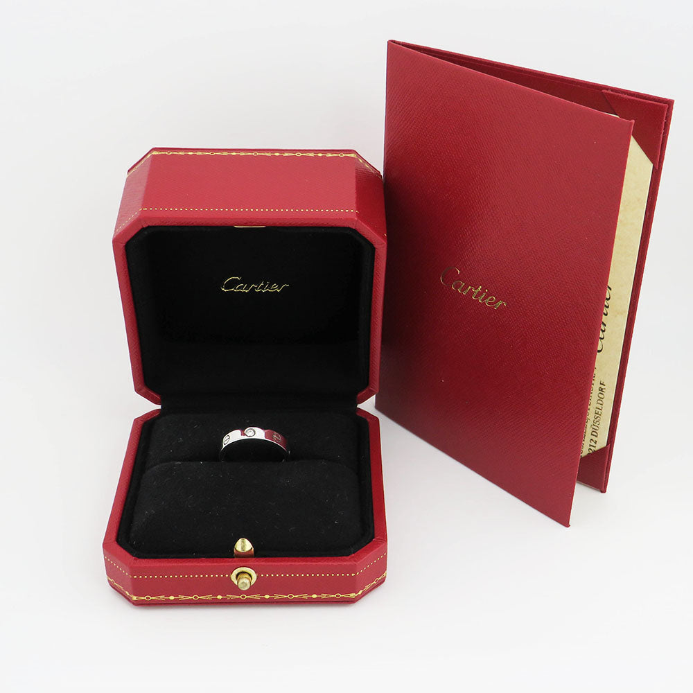 Cartier Love Ring, kleines Modell mit einem Diamanten in 750/18K Weißgold Gr. 53