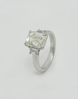Ring mit 4,03ct I-vsi 1 Diamant u. ca. 0,70ct F-vsi Diamant in 750/18K Weißgold