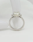 Ring mit 4,03ct I-vsi 1 Diamant u. ca. 0,70ct F-vsi Diamant in 750/18K Weißgold