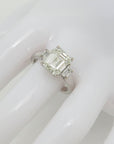 Ring mit 4,03ct I-vsi 1 Diamant u. ca. 0,70ct F-vsi Diamant in 750/18K Weißgold