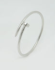 Cartier Juste un Clou Armreif, klassisches Modell 750/18K Weißgold Gr. 19 mit Box + Papieren