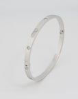Cartier Love Armreif kleines Modell mit 6 Diamanten 750/18K Weißgold Gr. 17