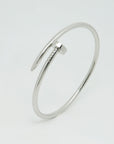 Cartier Juste un Clou Armreif, klassisches Modell 750/18K Weißgold Gr. 19 mit Box + Papieren