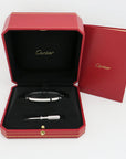 Cartier Love Armreif kleines Modell mit 6 Diamanten 750/18K Weißgold Gr. 17