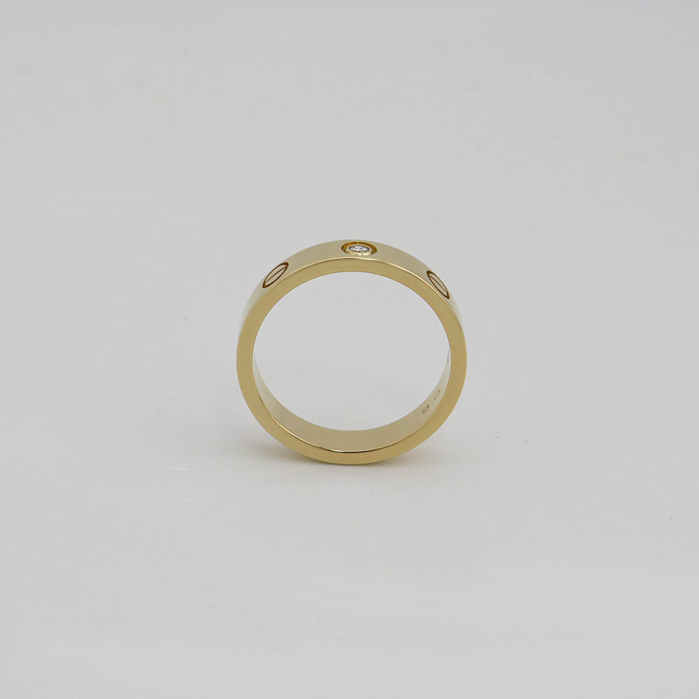 Cartier Love Ring, kleines Modell mit einem Diamanten in 750/18K Gelbgold Gr. 51