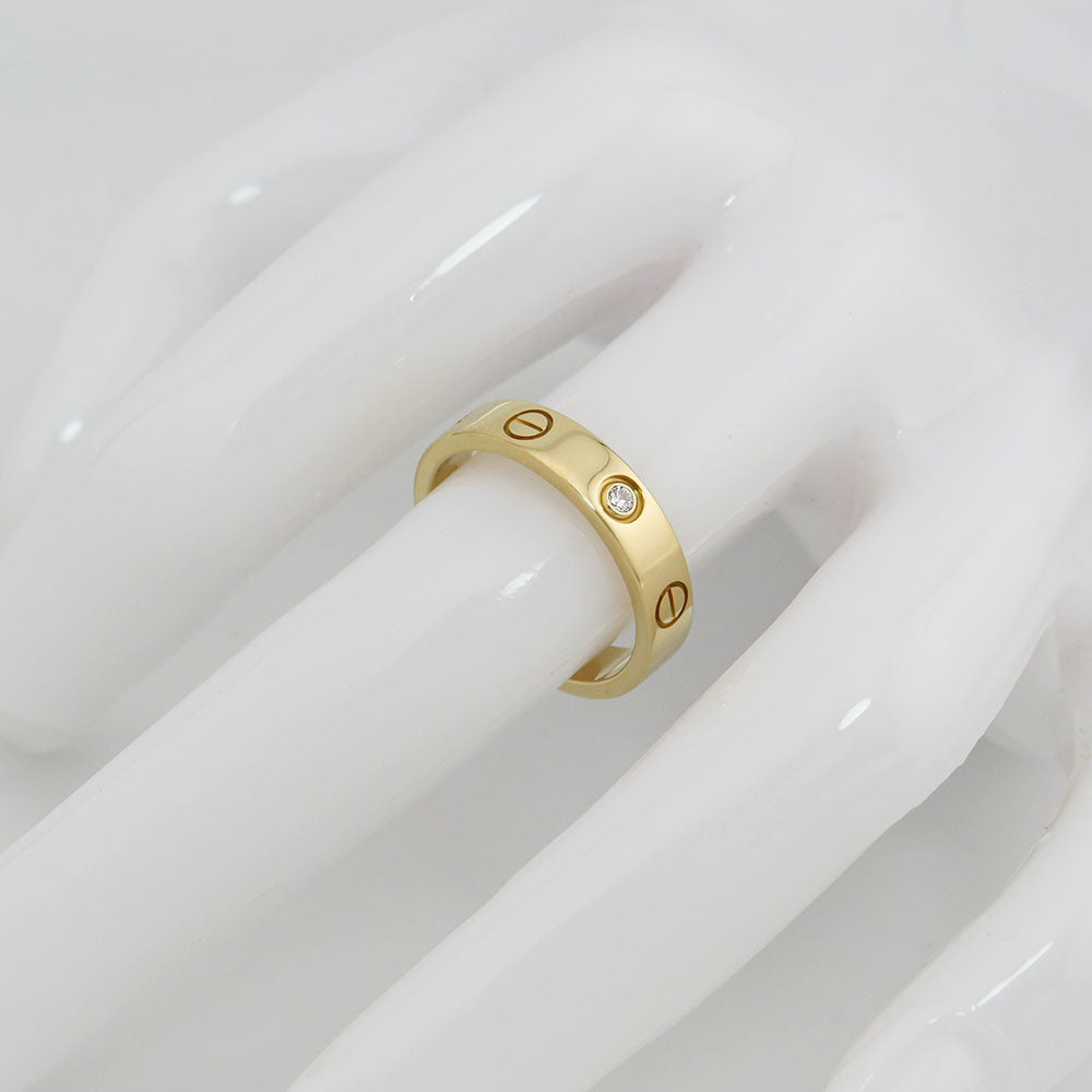 Cartier Love Ring, kleines Modell mit einem Diamanten in 750/18K Gelbgold Gr. 51