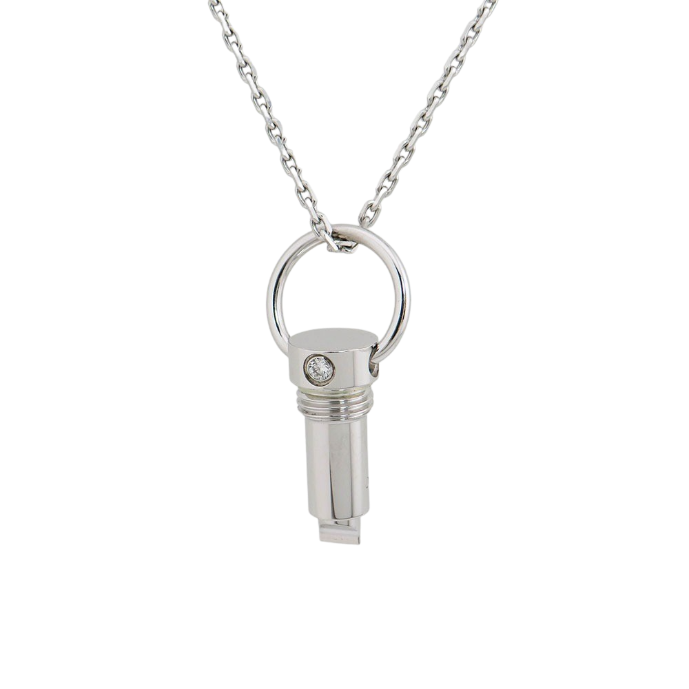 Cartier Love Schraubenzieher Anhänger und Kette mit Brillant in 750/18K Weißgold
