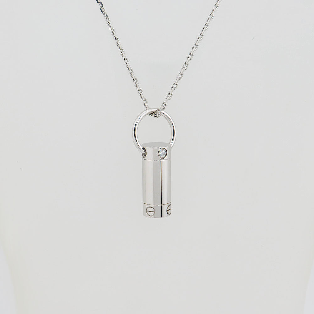 Cartier Love Schraubenzieher Anhänger und Kette mit Brillant in 750/18K Weißgold