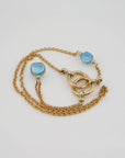 Pomellato Nudo Collier mit Blautopas und 0,10ct Diamant in 750/18K Rosegold 45cm