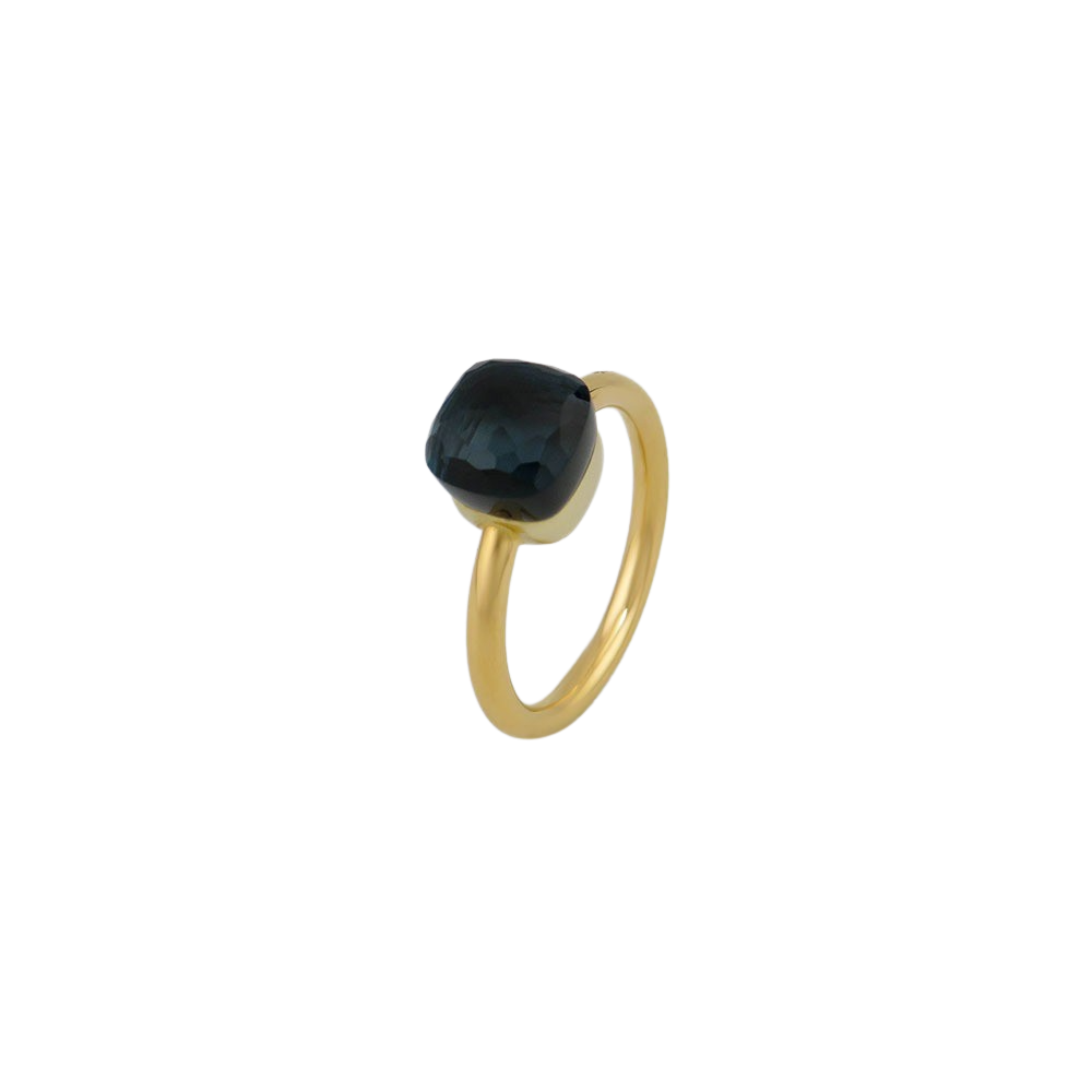 Pomellato Nudo Petit Ring mit London blue Topas in 750/18K Rosegold Gr. 53