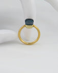 Pomellato Nudo Petit Ring mit London blue Topas in 750/18K Rosegold Gr. 53