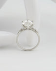 Ring mit 5,02ct F-vs1 Dia. + 0,20ct E-vs Brillant in 750/18K Weißgold Lab. Grown
