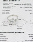 Ring mit 3,07ct E-vs2 + 0,64ct E-vs Diamant in 750/18K Weißgold Lab. Grown
