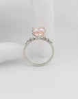 Ring mit 4,00ct pink-vs2 Dia. + 0,20ct E-vs Brillant 585/14K Weißgold Lab. Grown