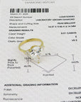 Ring mit 5,01ct E-vs2 + 1,04ct E-vs Diamant in 750/18K Gelbgold Lab. Grown
