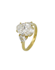 Ring mit 3,50ct D-vs2 + 0,88ct D-vs Diamant in 750/18K Gelbgold Lab. Grown