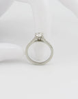 Cartier Solitärring mit 0,92ct H-vvs 2 + ca. 0,30ct Brillant in 950`er Platin