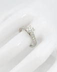 Cartier Solitärring mit 0,92ct H-vvs 2 + ca. 0,30ct Brillant in 950`er Platin