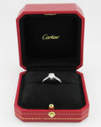 Cartier Solitärring mit 0,92ct H-vvs 2 + ca. 0,30ct Brillant in 950`er Platin