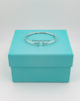 Tiffany & Co. schmaler T wire Armreif in 750/18K Weißgold Gr. 17 cm