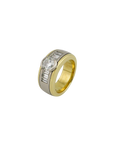 Ring mit ca. 1,00ct H-si Brillant + 0,60ct H-si Diamant in 750/18K Gold Gr. 53