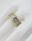 Ring mit ca. 1,00ct H-si Brillant + 0,60ct H-si Diamant in 750/18K Gold Gr. 53