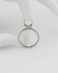 Ring mit 3,03ct F-vs1 + 0,34ct F-vs Diamant in 750/18K Weißgold Lab. Grown