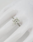 Ring mit 3,03ct F-vs1 + 0,34ct F-vs Diamant in 750/18K Weißgold Lab. Grown