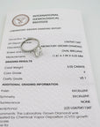 Ring mit 3,03ct F-vs1 + 0,34ct F-vs Diamant in 750/18K Weißgold Lab. Grown