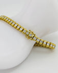 Armband Tennisarmband mit 4,03ct W-si Brillant in 750/18K Gelbgold 18,5cm