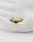 Pomellato M´mam Non M´ama Ring mit Peridot und Diamant 750/18K Rosegold Gr. 53