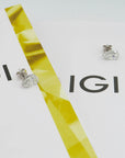 Ohrstecker mit 3,13ct E-vs 1 Diamant Lab Grown in 750/18K Weißgold IGI Expertise