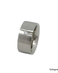 Ring Spannring Bandring mit ca. 0,05ct TW-vs Brillant 950`er Platin Gr. 55