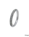 Firenze Ring Pavé Ring mit ca. 0,50ct W-si Brillant in 585/14K Weißgold Gr. 55