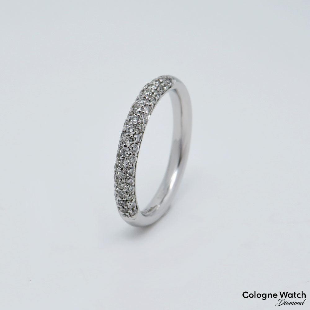 Firenze Ring Pavé Ring mit ca. 0,50ct W-si Brillant in 585/14K Weißgold Gr. 55