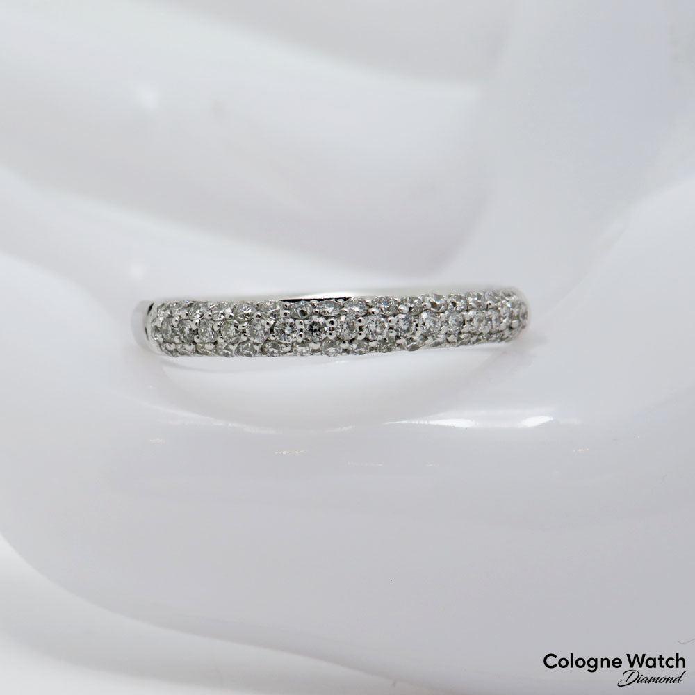 Firenze Ring Pavé Ring mit ca. 0,50ct W-si Brillant in 585/14K Weißgold Gr. 55