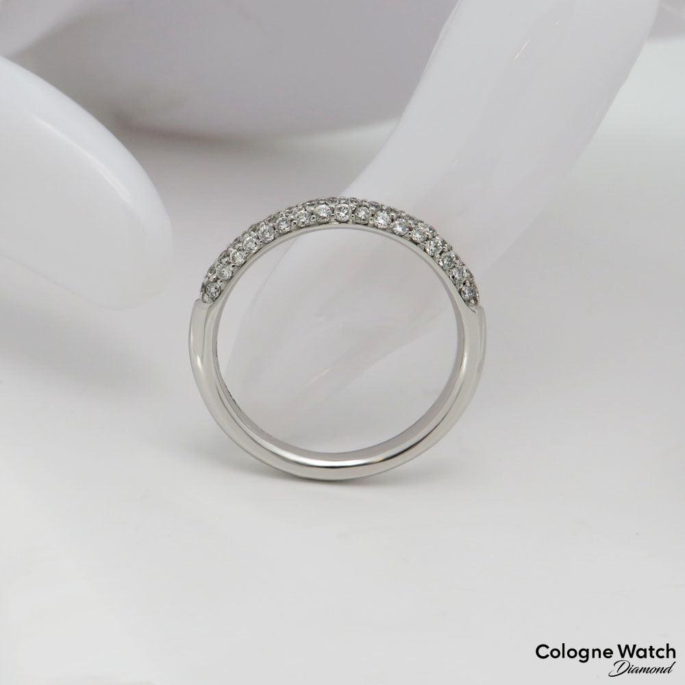 Firenze Ring Pavé Ring mit ca. 0,50ct W-si Brillant in 585/14K Weißgold Gr. 55