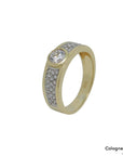Ring Solitärring mit ca. 0,60ct W-si Brillant in 750/18K Weiß-/Gelbgold Gr. 51