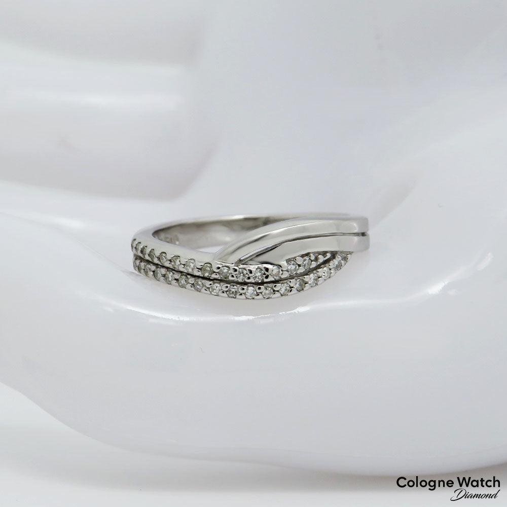 Ring mit 0,15ct W-si Brillant in 585/14K Weißgold Gr. 52